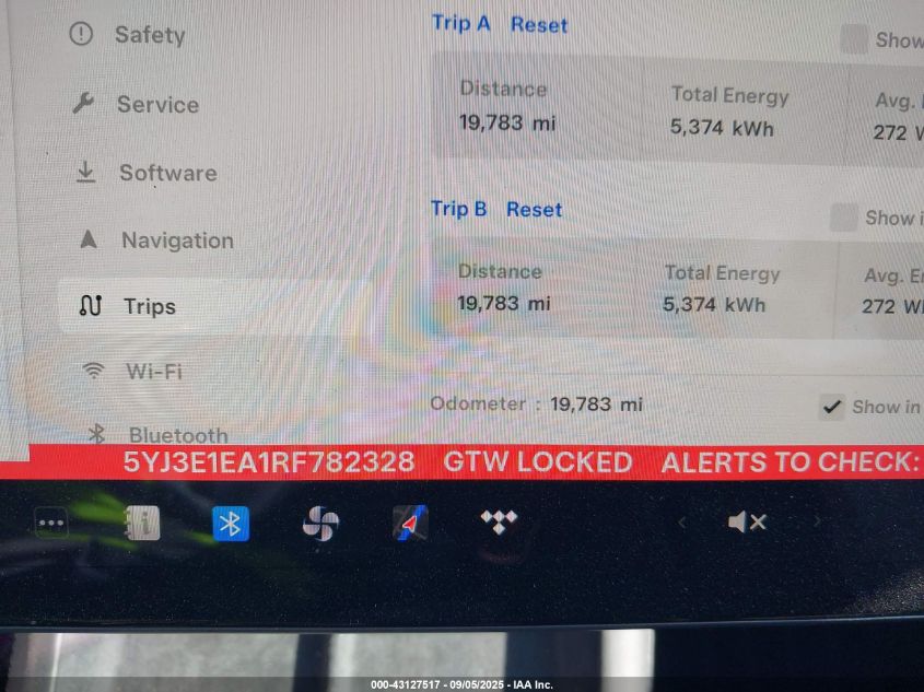 2024 Tesla Model 3 Long Range Dual Motor All-Wheel Drive/Rear-Wheel Drive VIN: 5YJ3E1EA1RF782328 Lot: 43127517