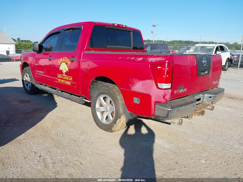 2008 Nissan Titan Se red truck gasoline 1N6AA07C48N300279 photo #4