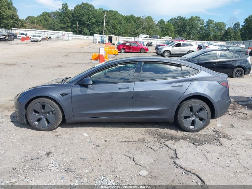 2022 Tesla Model 3 Long Range Dual Motor All-Wheel Drive VIN: 5YJ3E1EB6NF101373 Lot: 43129150