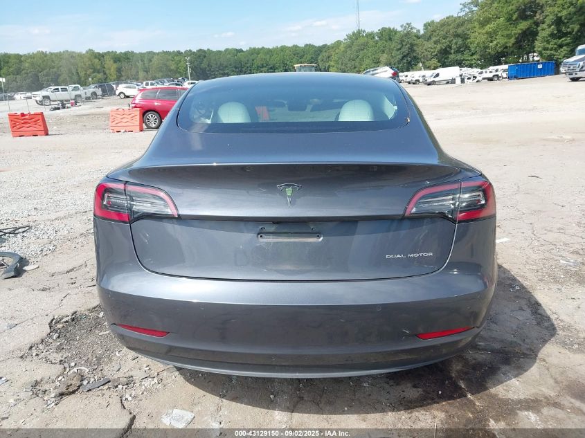 2022 Tesla Model 3 Long Range Dual Motor All-Wheel Drive VIN: 5YJ3E1EB6NF101373 Lot: 43129150