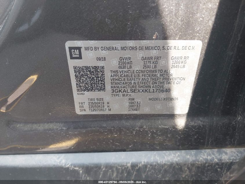 2019 GMC TERRAIN DENALI - 3GKALSEXXKL175640