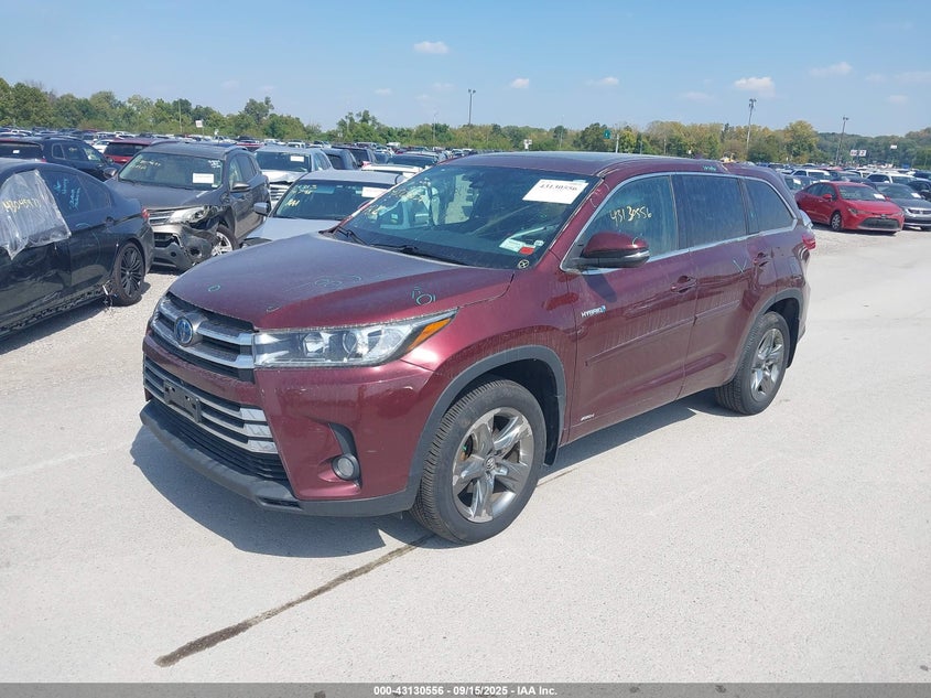 Vin: 5tddgrfh4hs034062, lot: 43624880, toyota highlander hybrid limited platinum 20172