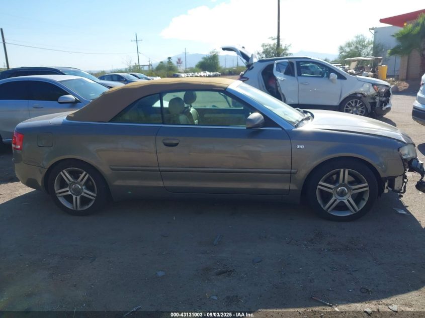 2007 Audi A4 2.0T VIN: WAUDF48H97K027582 Lot: 43131003