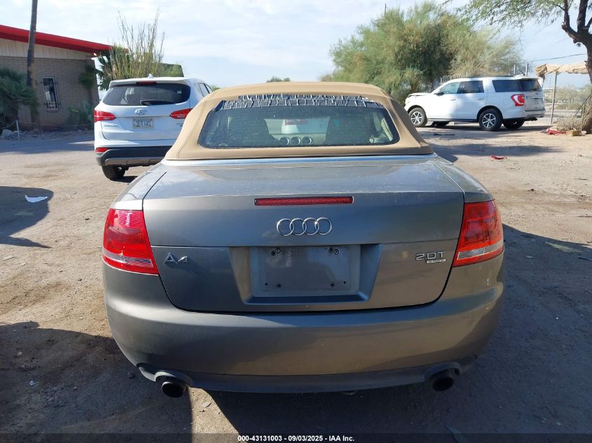 2007 Audi A4 2.0T VIN: WAUDF48H97K027582 Lot: 43131003
