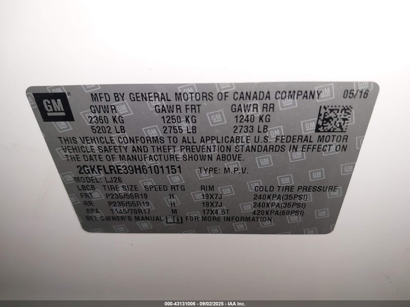 2017 GMC TERRAIN DENALI - 2GKFLRE39H6101151