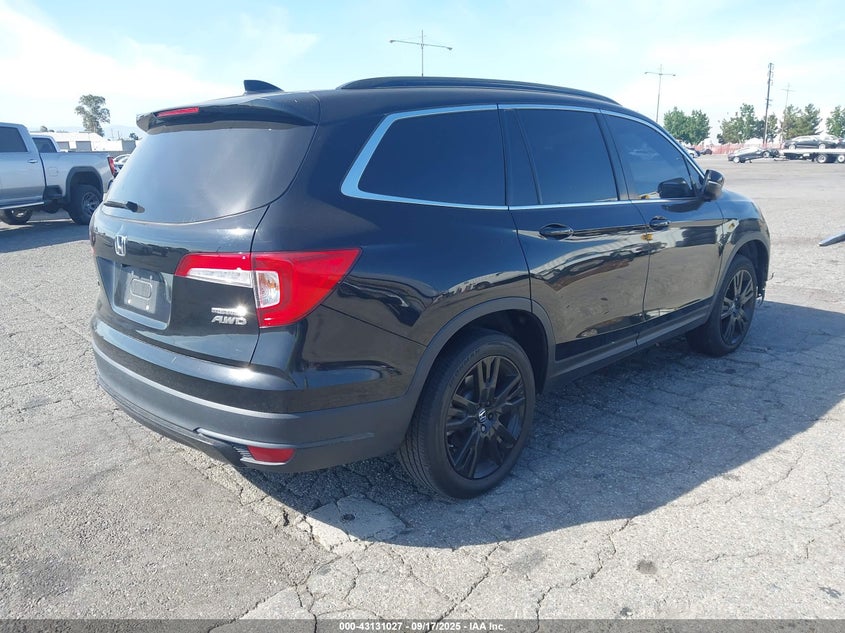 Vin: 5fnyf6h29nb090493, lot: 43625351, honda pilot awd special edition 20224