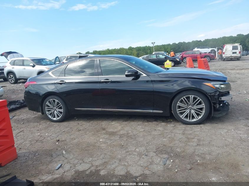 2018 Genesis G80 3.8 VIN: KMHGN4JE8JU268379 Lot: 43131488