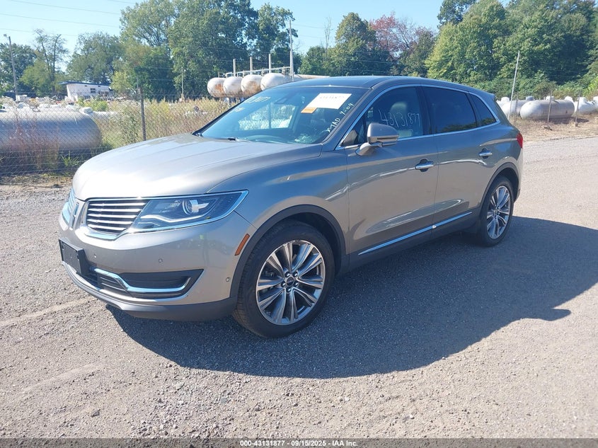 Vin: 2lmtj8lp0gbl60234, lot: 43626208, lincoln mkx reserve 20162