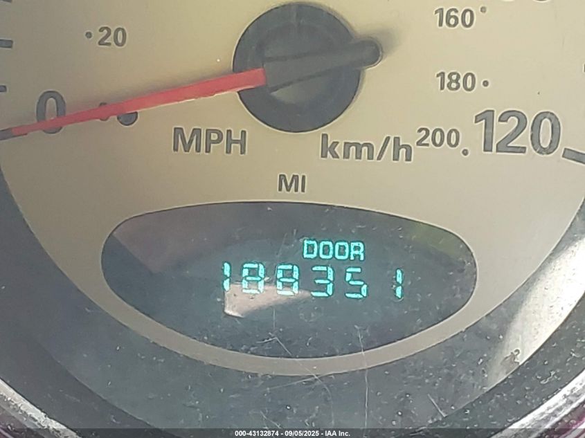 2001 Chrysler Pt Cruiser VIN: 3X8FY4BB01T502387 Lot: 43132874