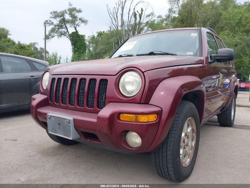 2002 Jeep Liberty Limited Edition VIN: 1J4GL58KX2W319084 Lot: 43133510