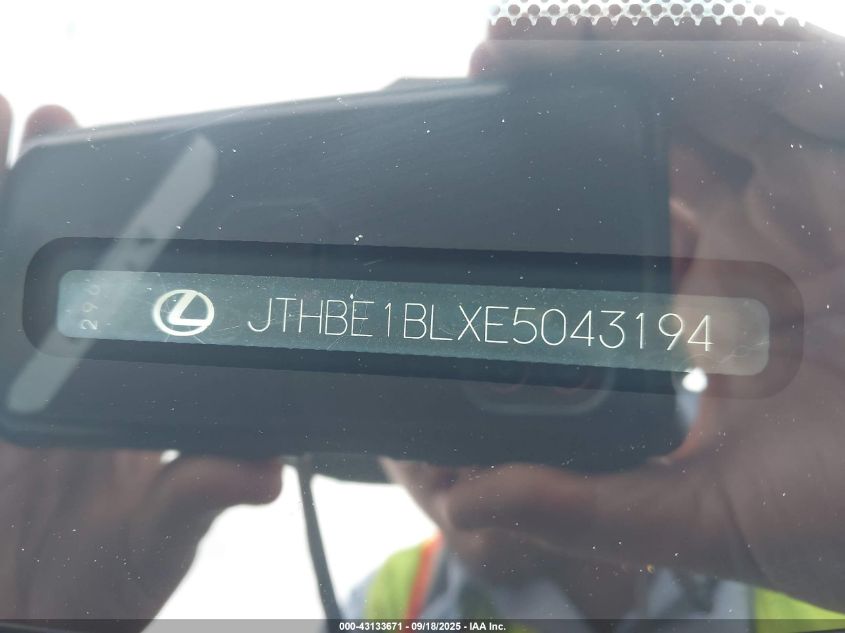 2014 Lexus Gs 350 VIN: JTHBE1BLXE5043194 Lot: 43133671