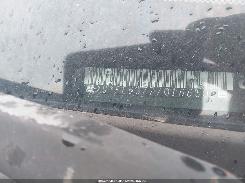 2007 Cadillac Srx V6 VIN: 1GYEE637770166300 Lot: 43134027