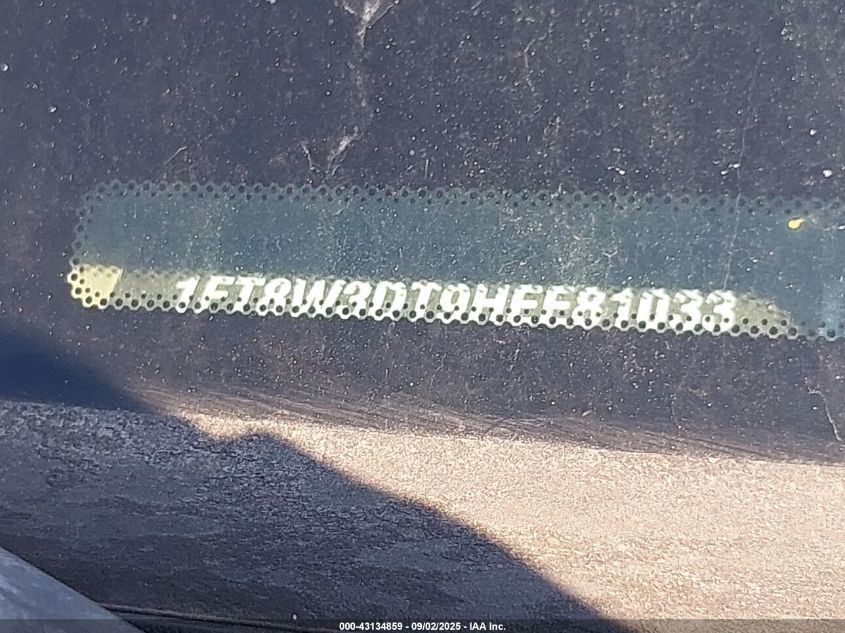 2017 Ford F-350 Lariat VIN: 1FT8W3DT9HEE81033 Lot: 43134859