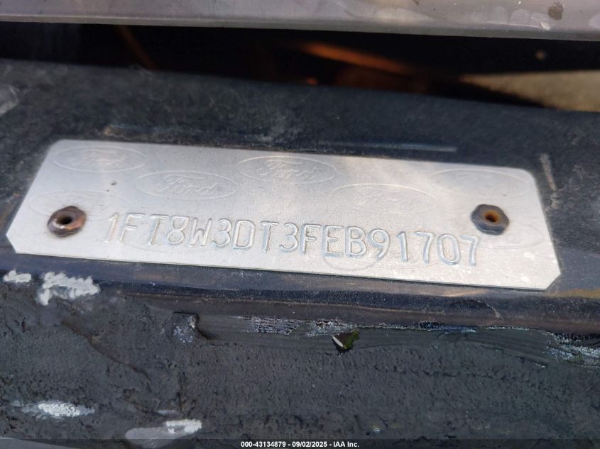 2015 Ford F-350 Lariat VIN: 1FT8W3DT3FEB91707 Lot: 43134879