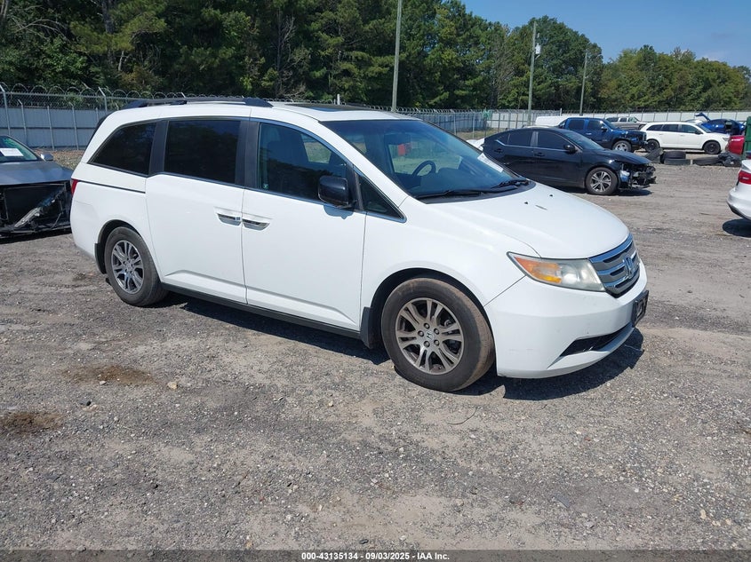 2012 Honda Odyssey Ex-L white van gasoline 5FNRL5H62CB059531 photo #1