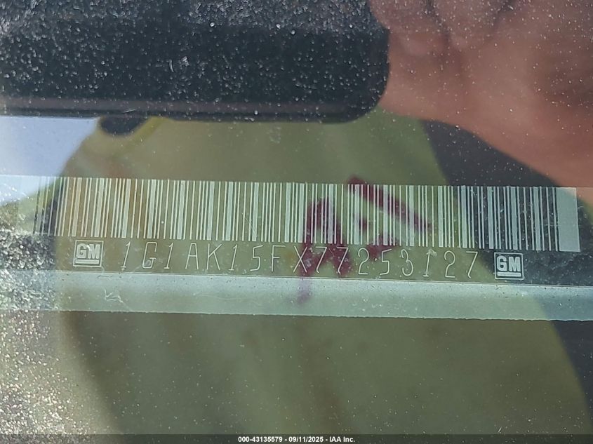 2007 Chevrolet Cobalt VIN: MOLLYLESSING Lot: 43135579