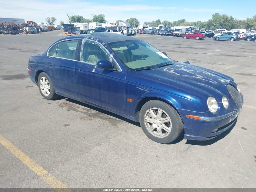 2004 Jaguar S-Type 3.0L V6 blue sedan gasoline SAJEA01T34FN00976 photo #1
