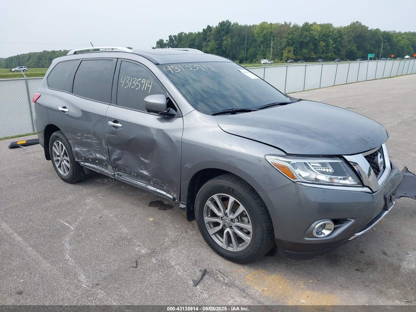 2016 Nissan Pathfinder Sl silver other gasoline 5N1AR2MMXGC658786 photo #1