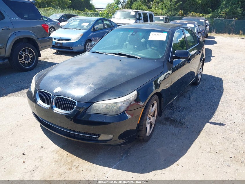 2008 BMW 535I black sedan gasoline WBANW13568CZ71559 photo #3
