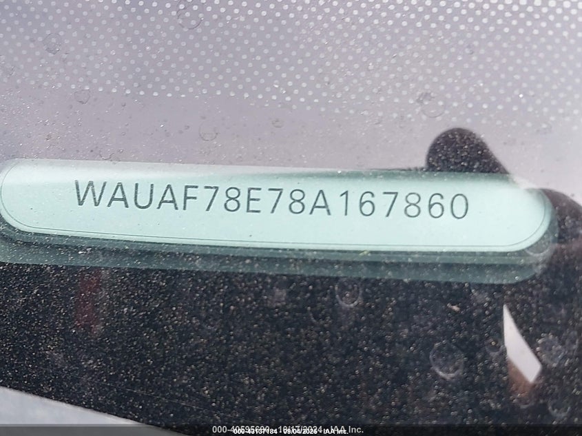 2008 Audi A4 2.0T/2.0T Special Edition VIN: WAUAF78E78A167860 Lot: 43137184