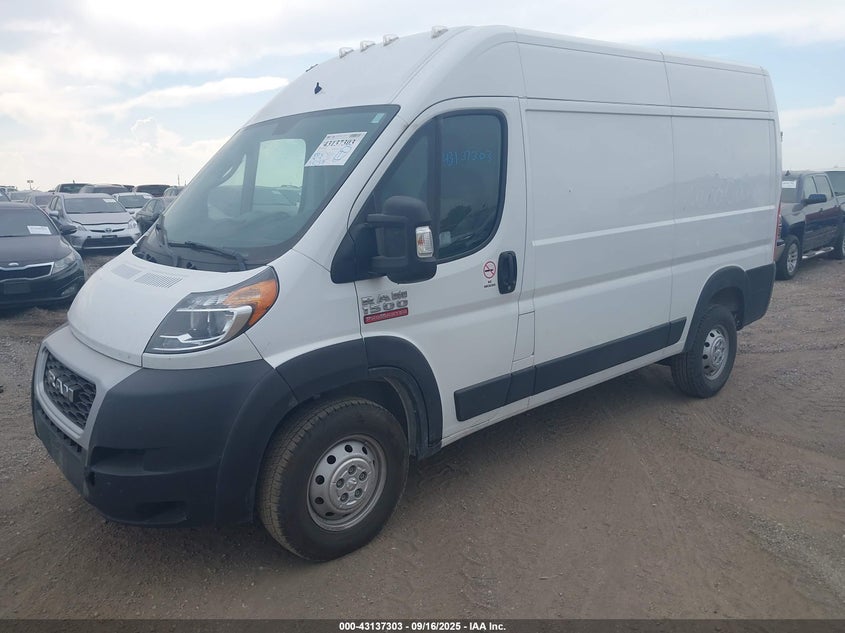 Vin: 3c6trvbg0le138988, lot: 43631642, ram promaster 1500 high roof 136 wb 20202