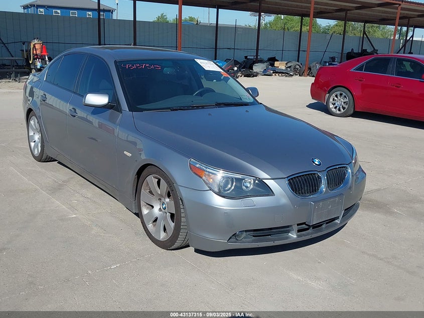 2007 BMW 530I grey sedan gasoline WBANE73597CM56236 photo #1