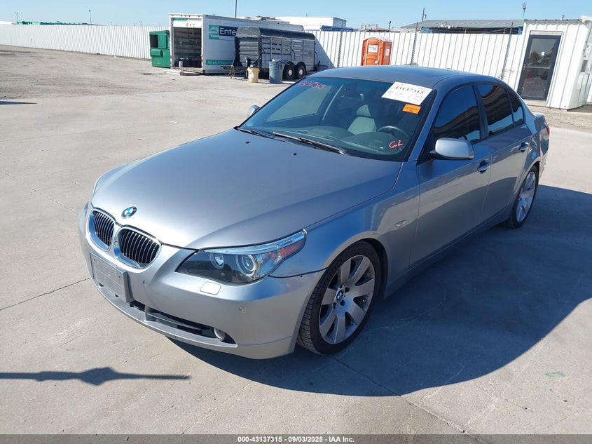 2007 BMW 530I grey sedan gasoline WBANE73597CM56236 photo #3