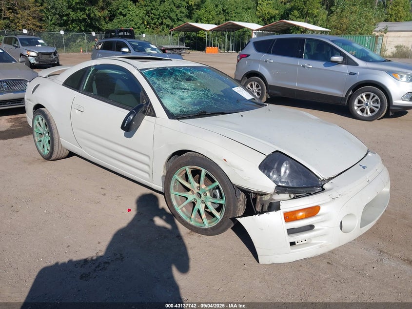 2003 Mitsubishi Eclipse Gs white coupe gasoline 4A3AC44GX3E173166 photo #1