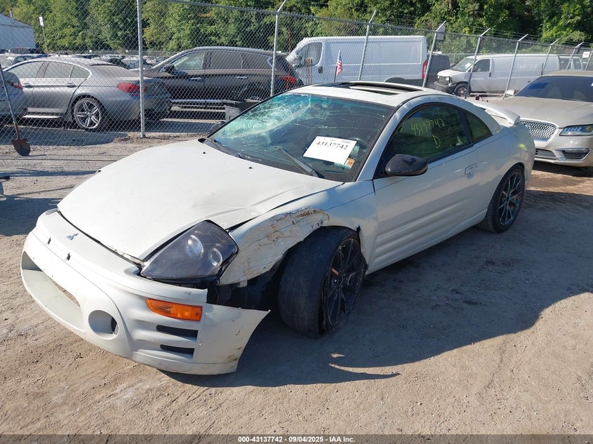 2003 Mitsubishi Eclipse Gs white coupe gasoline 4A3AC44GX3E173166 photo #3