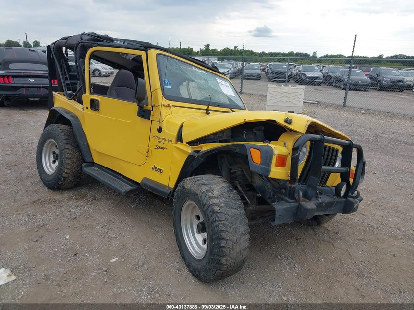 1J4FA49SX1P345946 2001 Jeep Wrangler Sport auction photo 1