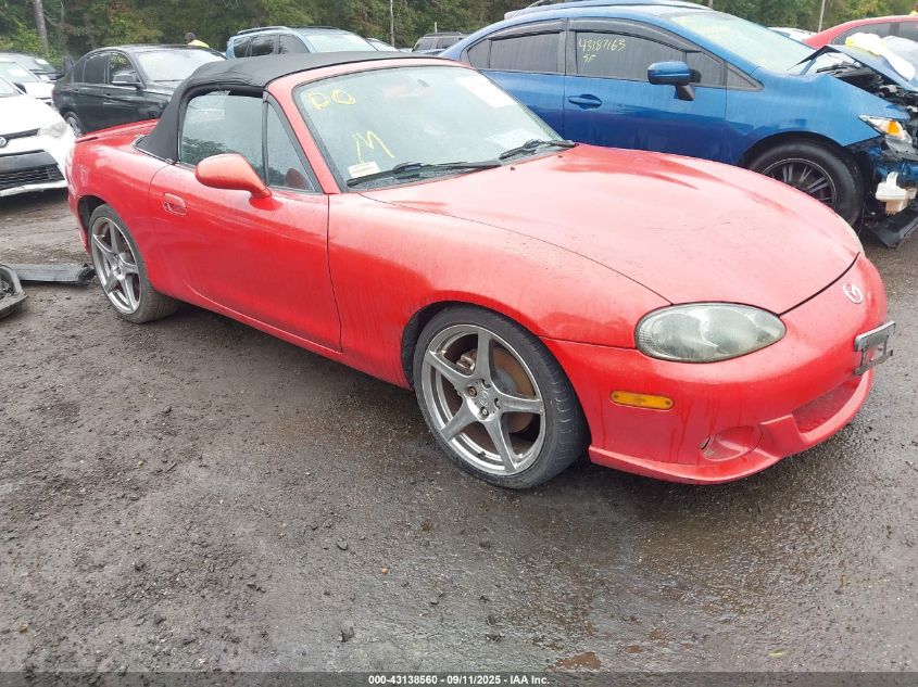2004 Mazda Mazdaspeed Mx-5 Miata Cloth red cabrio gasoline JM1NB354340406468 photo #1