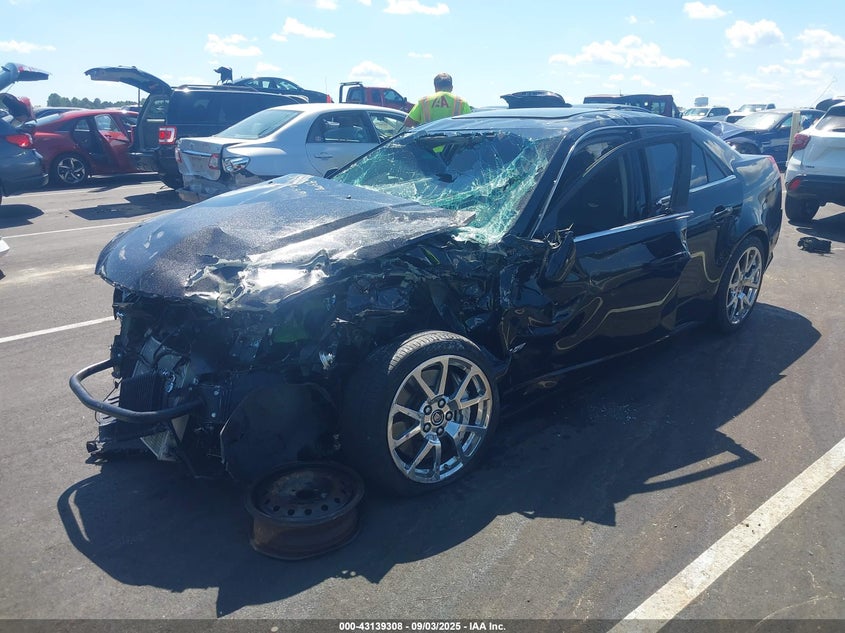 2012 Cadillac Cts-V black sedan gasoline 1G6DV5EP7C0146117 photo #3