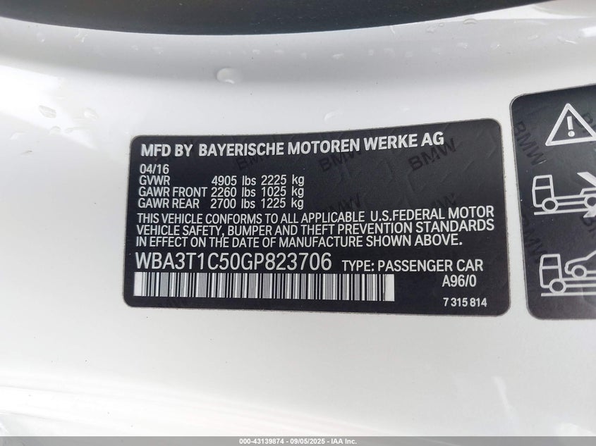 2016 BMW 428I XDRIVE - WBA3T1C50GP823706