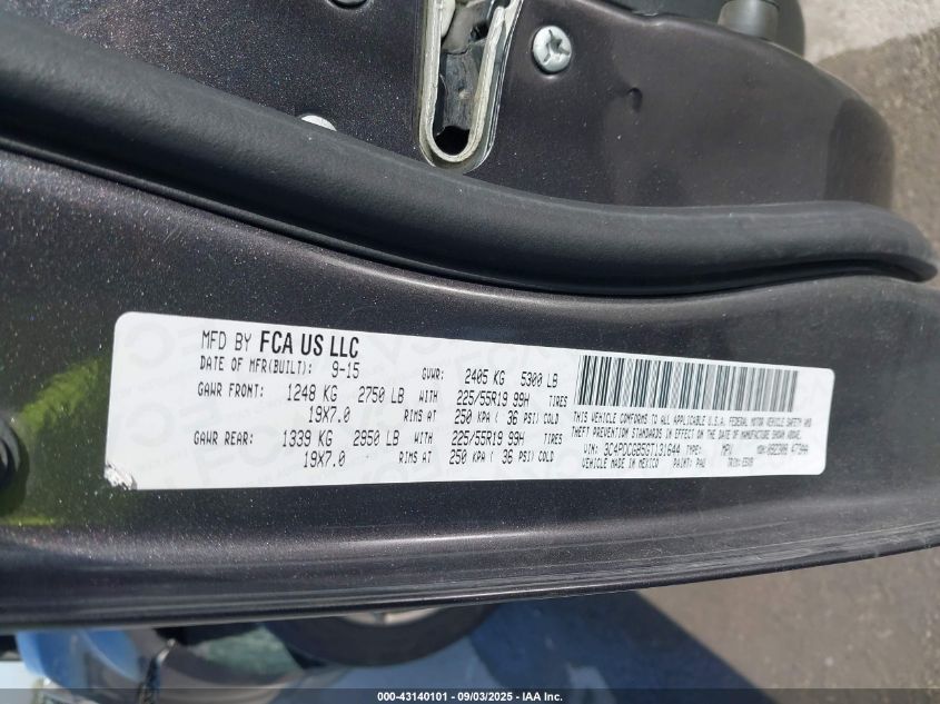 2016 Dodge Journey Crossroad VIN: 3C4PDCGB5GT131644 Lot: 43140101