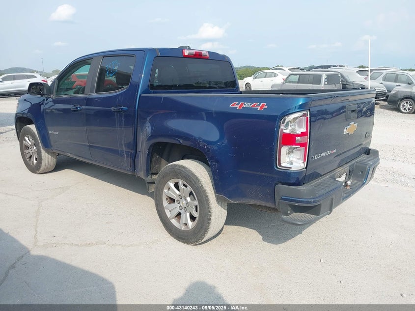 2020 CHEVROLET COLORADO 4WD  SHORT BOX LT - 1GCGTCEN7L1126379