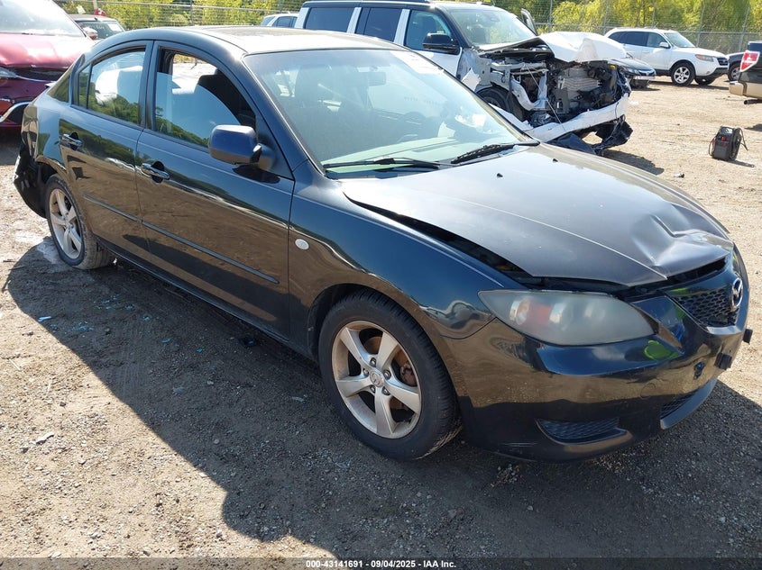 2004 Mazda Mazda3 I black sedan gasoline JM1BK12F741115978 photo #1