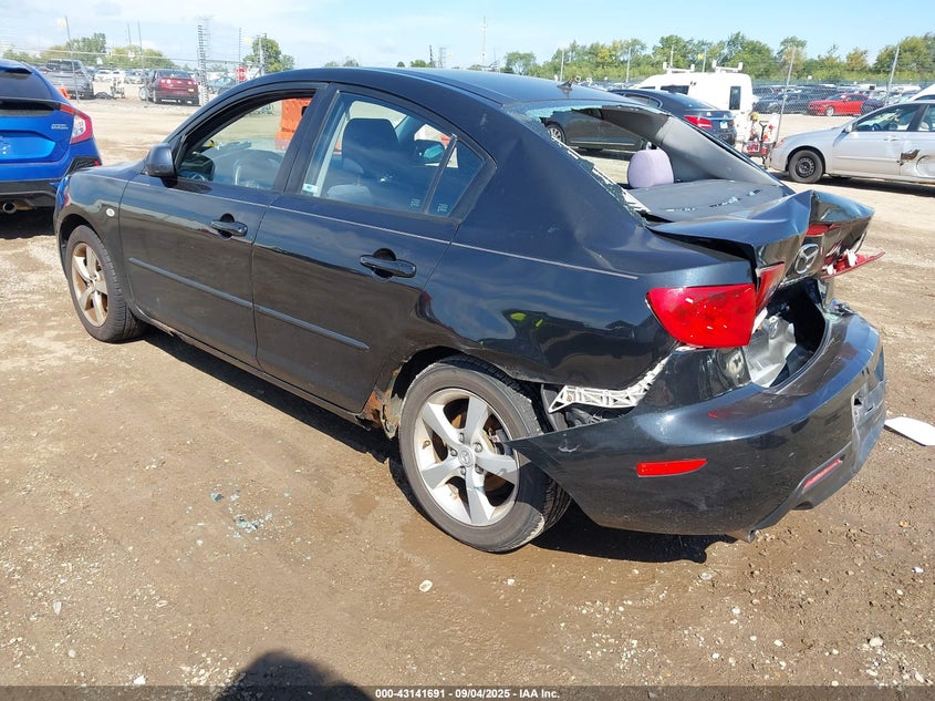 2004 Mazda Mazda3 I black sedan gasoline JM1BK12F741115978 photo #4