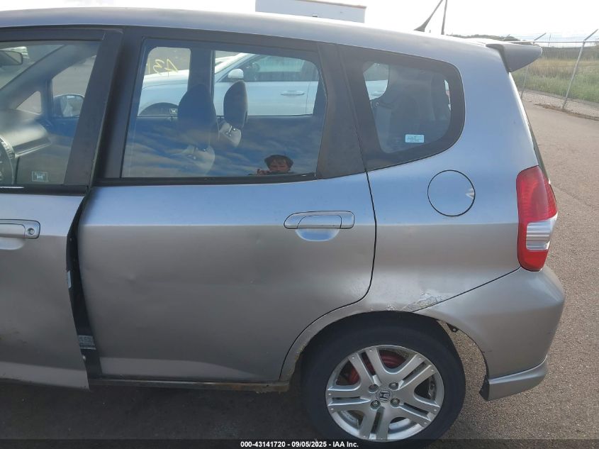 2008 Honda Fit Sport VIN: JHMGD38688S037731 Lot: 43141720