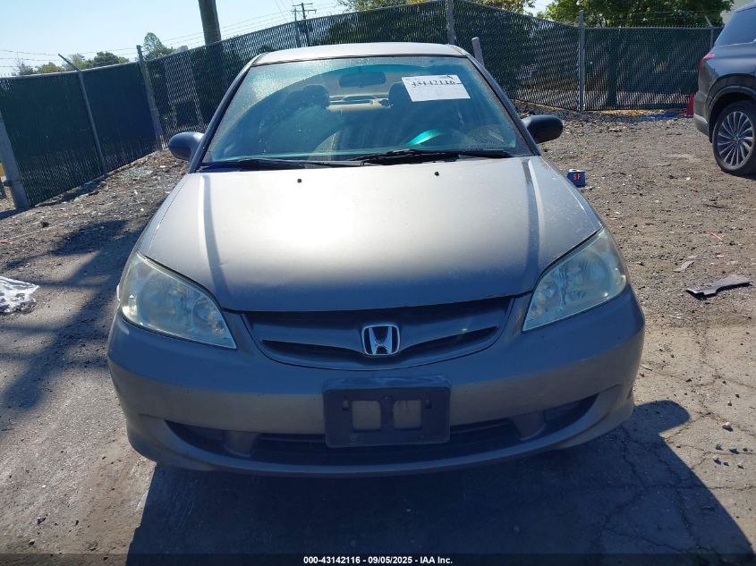 2004 Honda Civic Lx VIN: 1HGES16524L022287 Lot: 43142116
