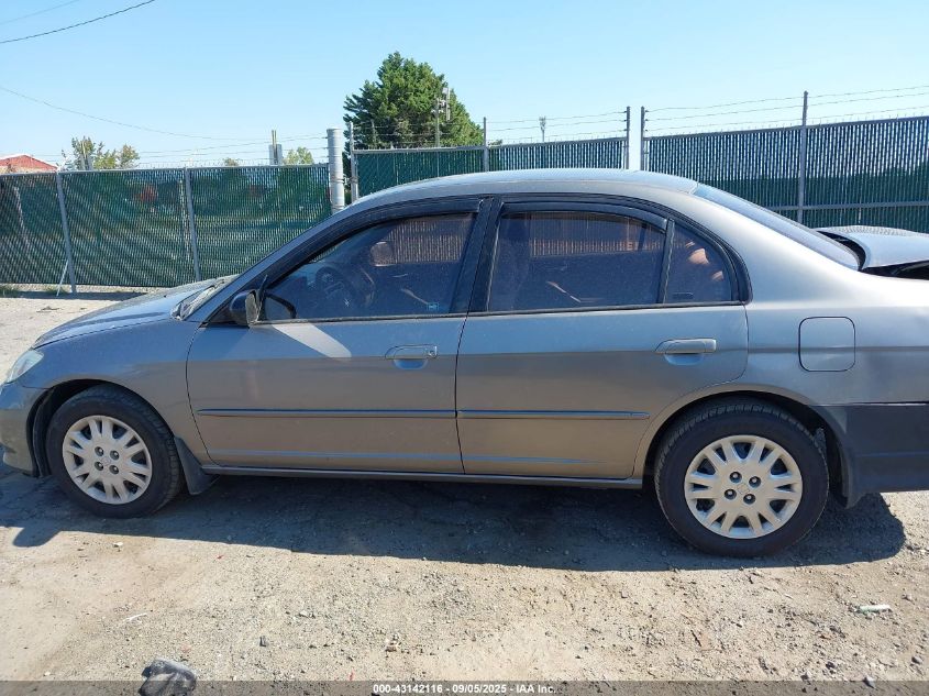 2004 Honda Civic Lx VIN: 1HGES16524L022287 Lot: 43142116