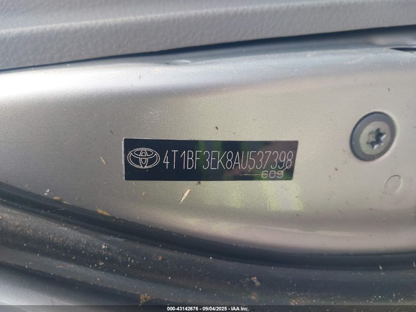 2010 Toyota Camry Se VIN: 4T1BF3EK8AU537398 Lot: 43142676