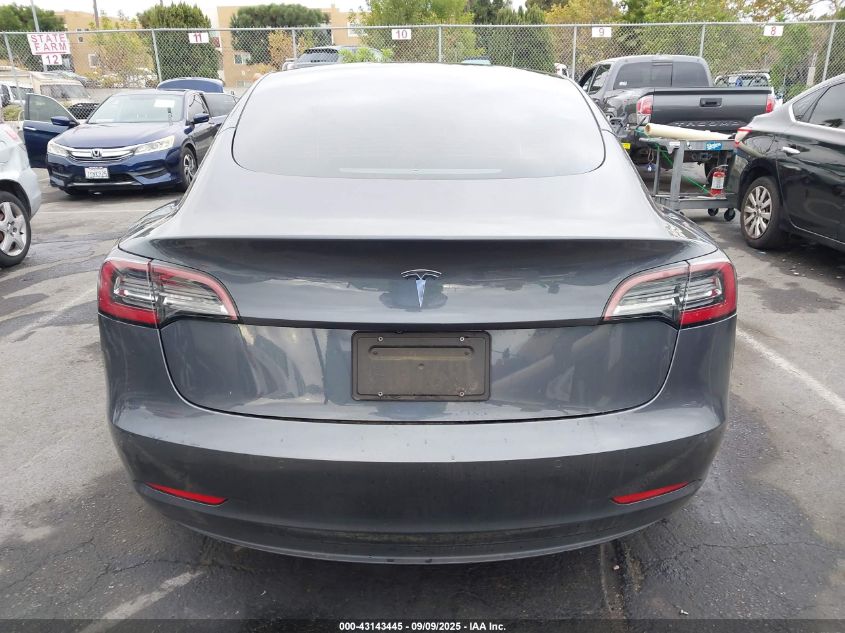 2021 Tesla Model 3 Standard Range Plus Rear-Wheel Drive VIN: 5YJ3E1EA7MF851080 Lot: 43143445