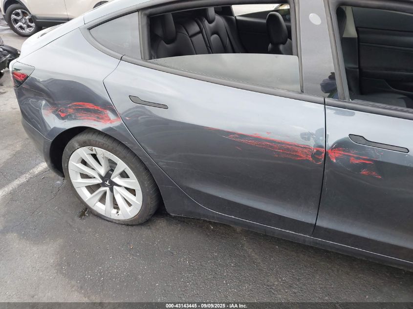 2021 Tesla Model 3 Standard Range Plus Rear-Wheel Drive VIN: 5YJ3E1EA7MF851080 Lot: 43143445