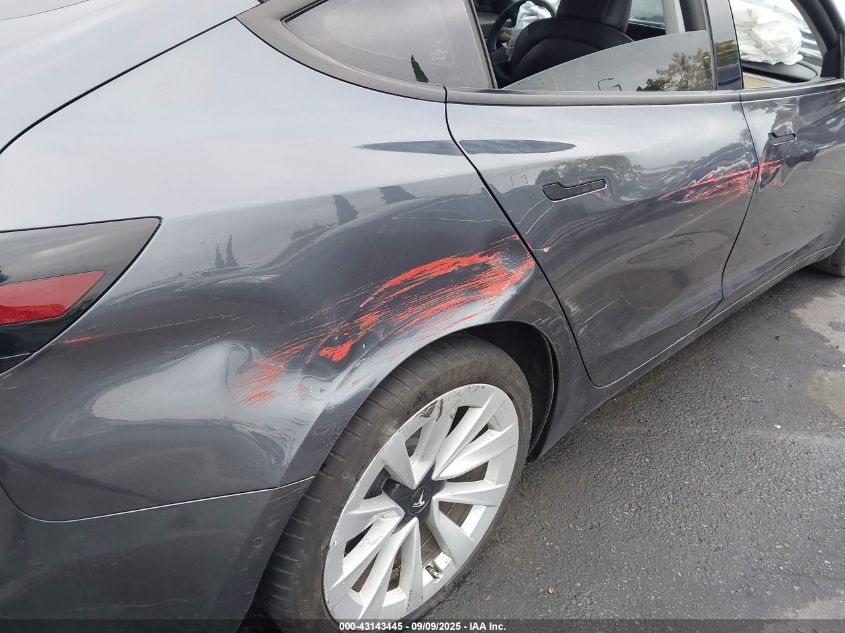 2021 Tesla Model 3 Standard Range Plus Rear-Wheel Drive VIN: 5YJ3E1EA7MF851080 Lot: 43143445