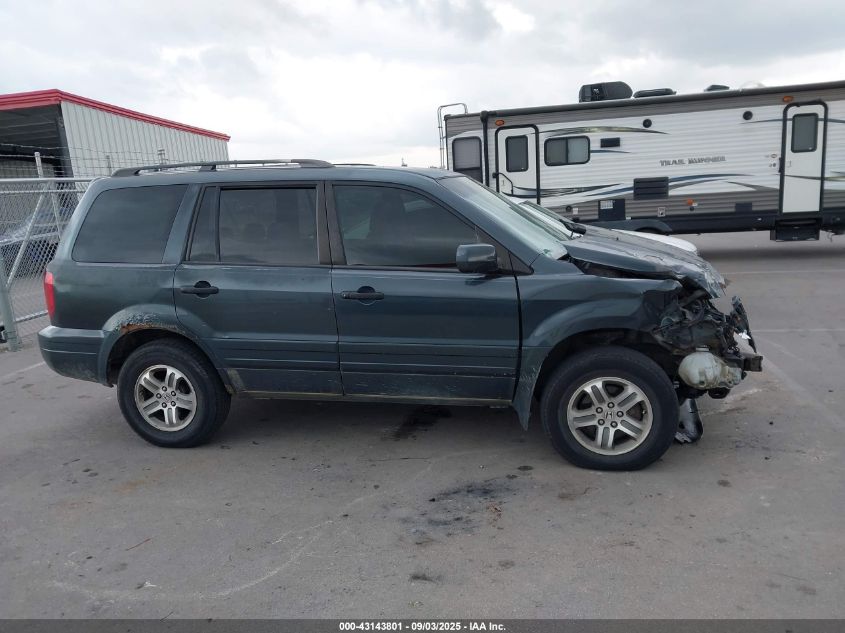 2005 Honda Pilot Ex-L VIN: 5FNYF18625B004883 Lot: 43143801
