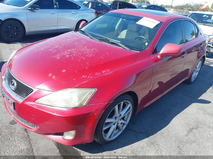 2006 Lexus Is 250 red sedan gasoline JTHBK262662004816 photo #3