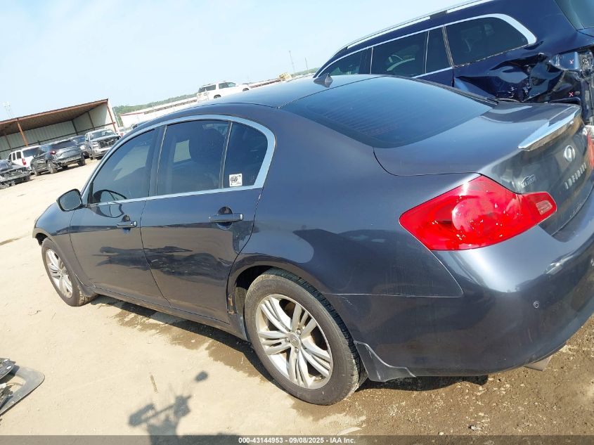 2012 Infiniti G37X VIN: JN1CV6AR8CM972329 Lot: 43144953