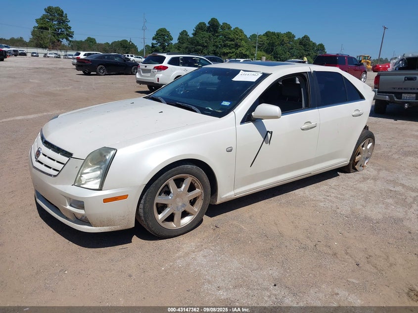 2006 Cadillac Sts V6 white sedan gasoline 1G6DW677360185615 photo #3