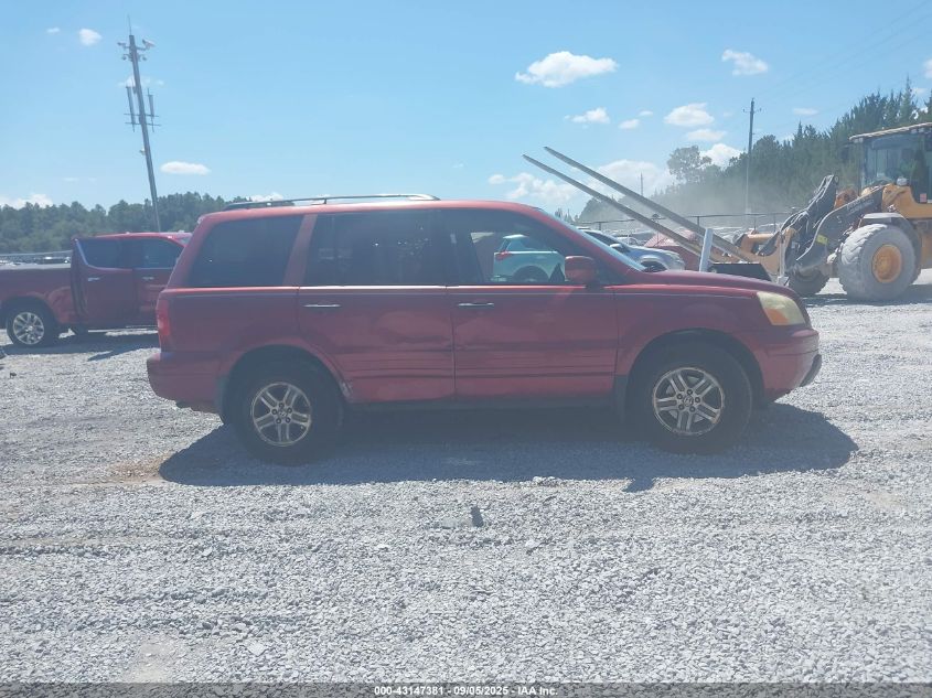 2004 Honda Pilot Ex-L VIN: 5FNYF185X4B005785 Lot: 43147381