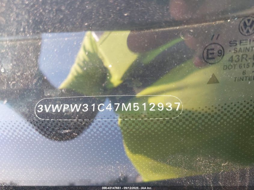 2007 Volkswagen New Beetle 2.5 VIN: 3VWPW31C47M512937 Lot: 43147651